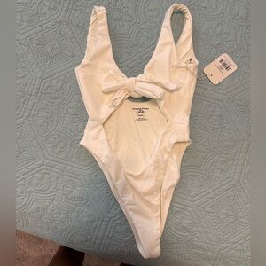 Frankie’s Bikinis x Pamela White One Piece NWT